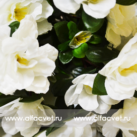 искусственные цветы азалия цвета белый 6
