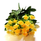 искусственные цветы букет пластик цвета желтый 1