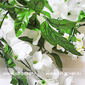 искусственные цветы лиана лоза цвета белый 6