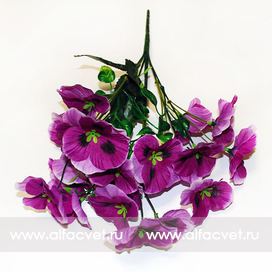 искусственные цветы анютины глазки цвета фиолетовый 7