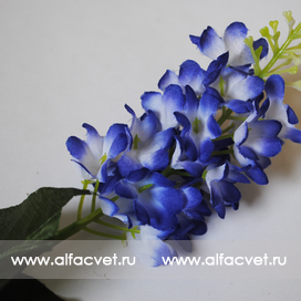 искусственные цветы сирень цвета синий с белым 58